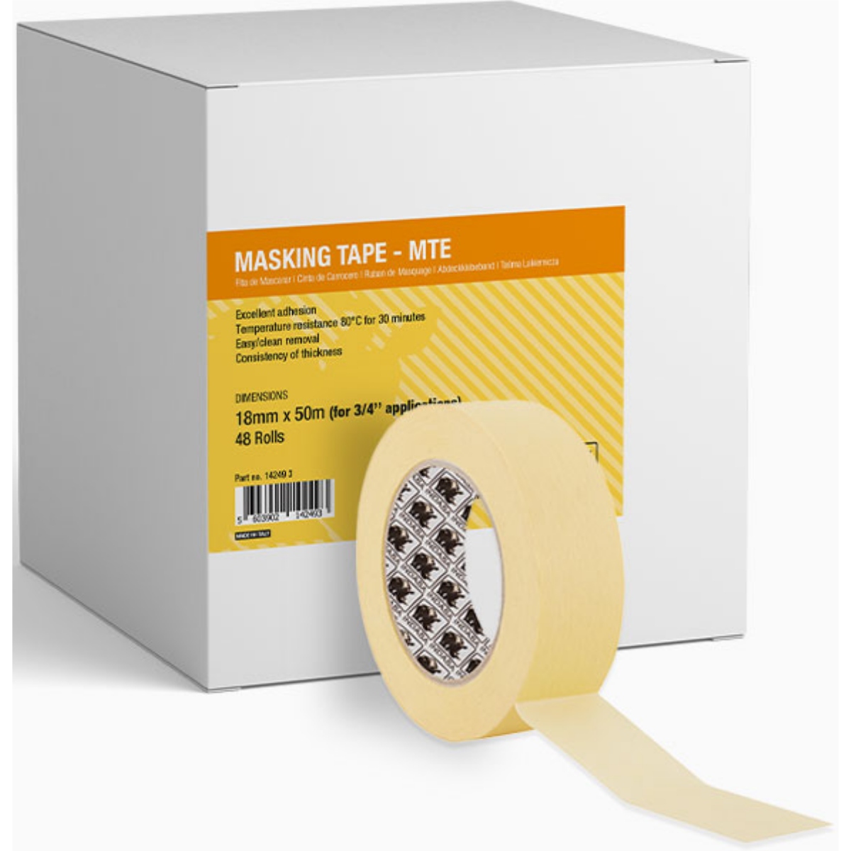 INDASA TAŚMA LAKIERNICZA MASKUJĄCA MTE 18MM x 50M - obrazek 2