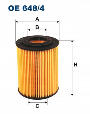 Filtron OE 648/4 Filtr oleju OE648/4 ASTRA CORSA OPEL COMBO E22H D88 - obrazek 4