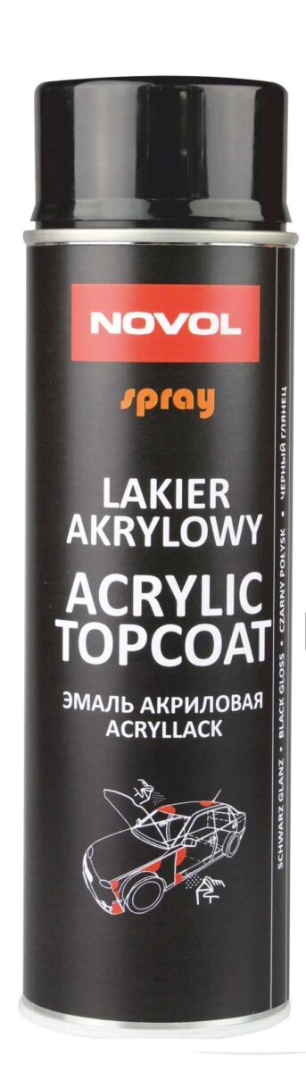 ACRYL PÓŁMAT LAKIER AKRYLOWY NOVOL CZARNY SATYNA
