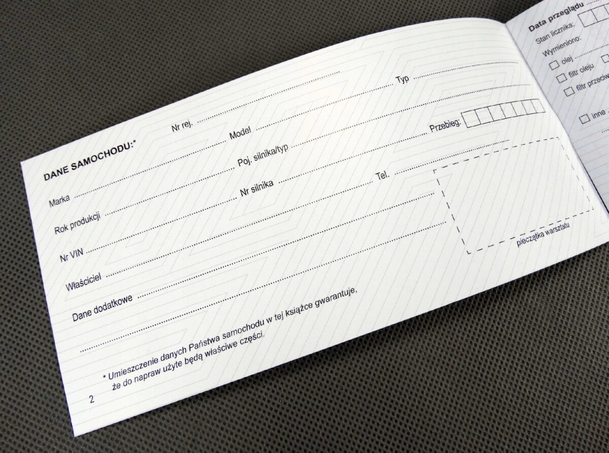 Książka Serwisowa Książeczka Napraw i Przeglądów - obrazek 3