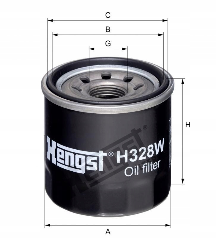 Filtr oleju Mazda HENGST JAKOŚĆ H328W OP595/1 - obrazek 2