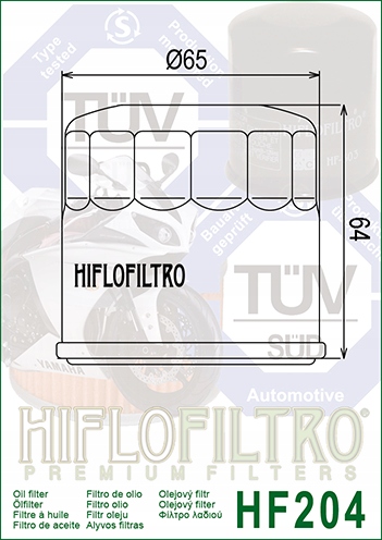 Filtr oleju HF204 Honda Kawasaki Triumph Yamaha - obrazek 2