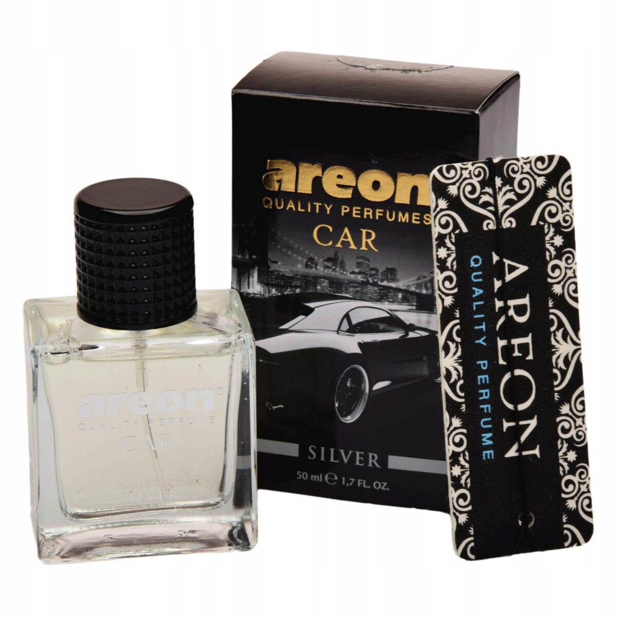 Car Perfume Glass perfumy do samochodu Silver 50ml - obrazek 2