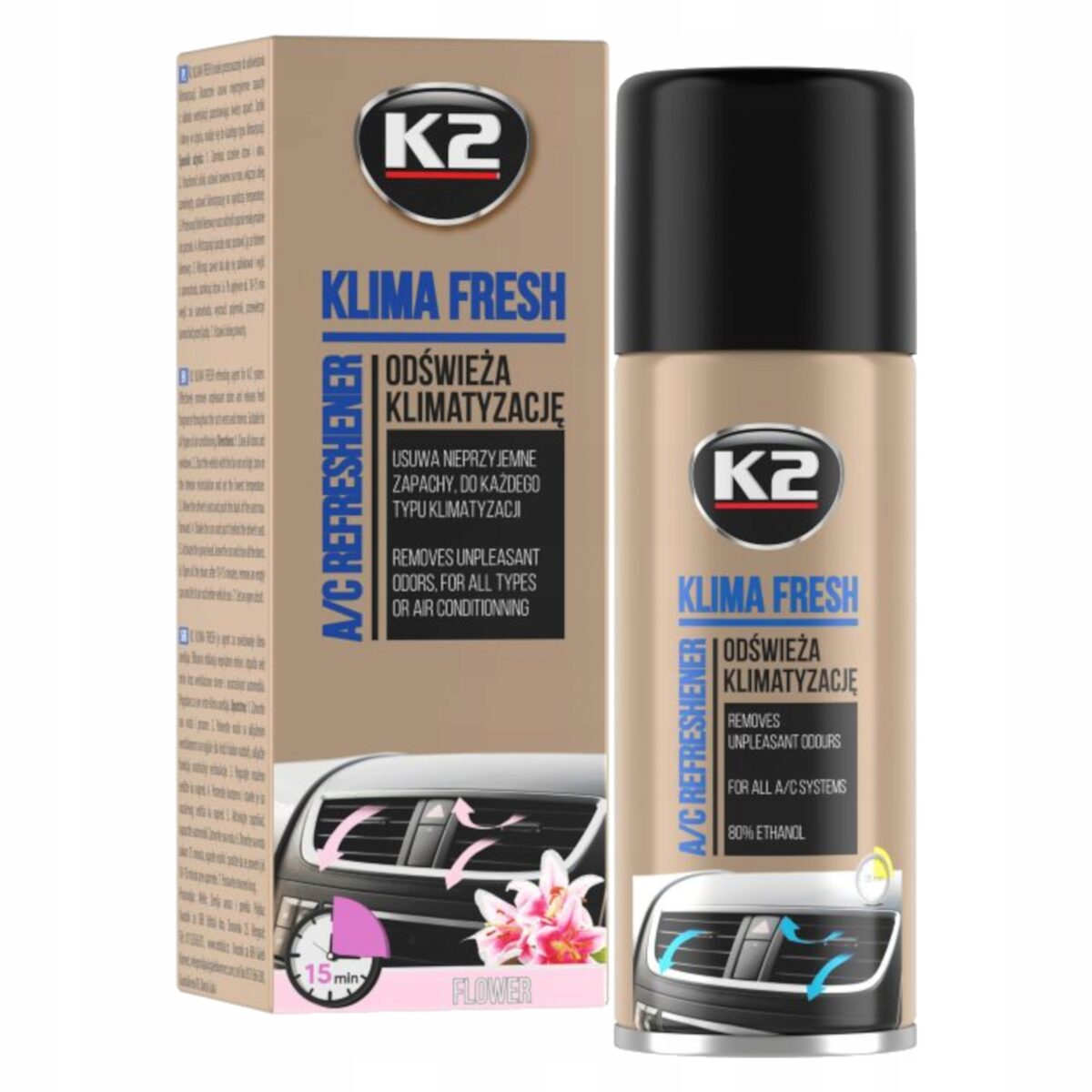 K2 KLIMA FRESH ODGRZYBIACZ KLIMATYZACJI FLOWER - obrazek 2