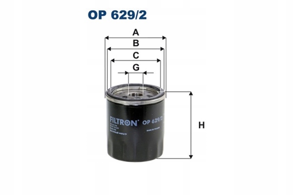 Filtr oleju OP 629/2 OP629/2 VOLVO FORD H319W