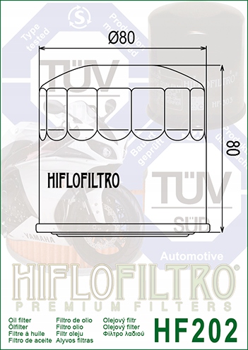 Filtr oleju HF202 Kawasaki Honda EN450 VN700 - obrazek 2