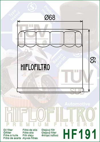 Filtr oleju HF191 Triumph Benelli Peugeo Tiger - obrazek 2